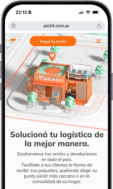 Pantalla de Pickit para suscripción logística