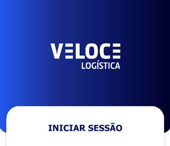 Pantalla de inicio de Veloce Logística